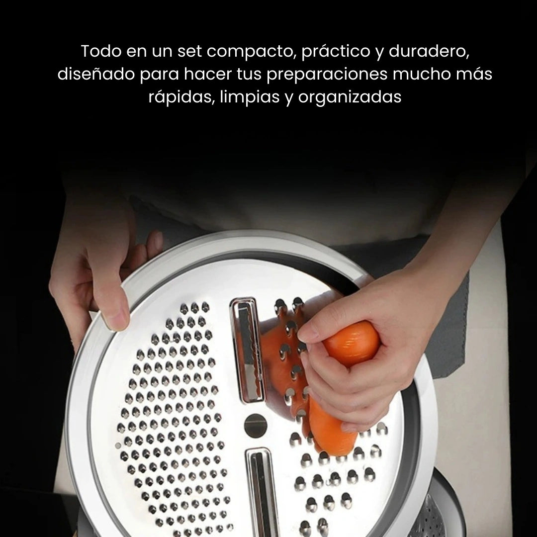 MASTER 3X1® Set de Bowls Multifunción: Ralla, Lava y Cocina Fácil
